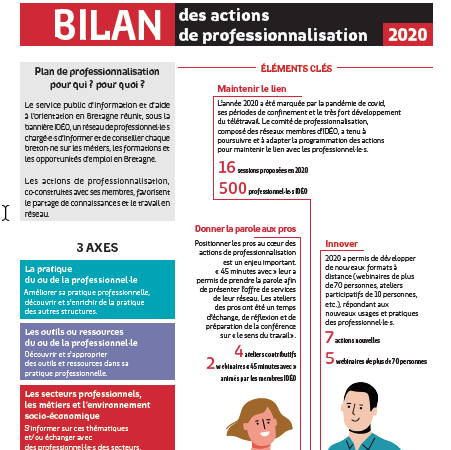 IDÉO. Bilan 2020 des actions de professionnalisation