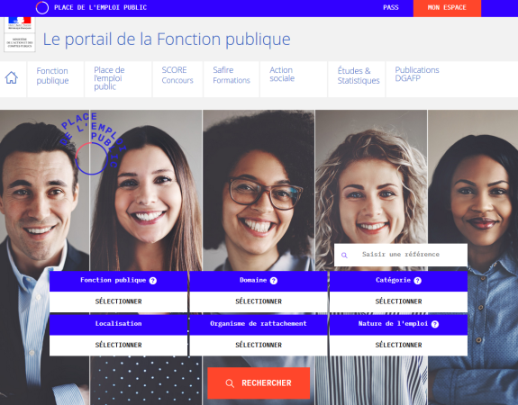 Place de l’emploi public. Nouveau site d’emploi de la fonction publique