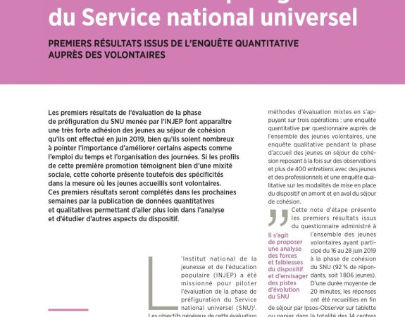 Service national universel. Des volontaires très satisfaits