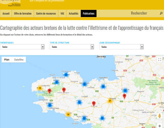 Une nouvelle cartographie des acteurs bretons de la lutte contre l’illettrisme et de l’apprentissage du français