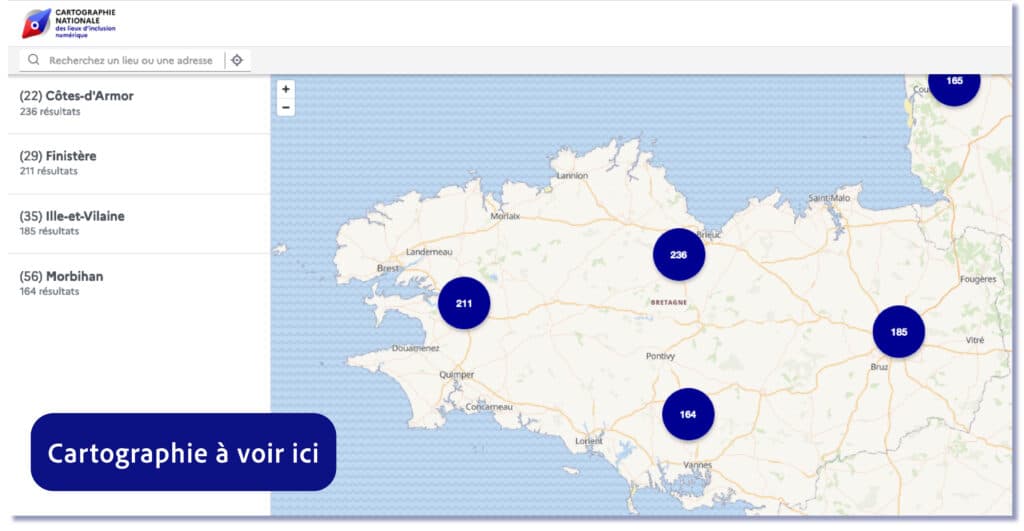 Cartographie nationale des lieux d'inclusion numérique cliquable